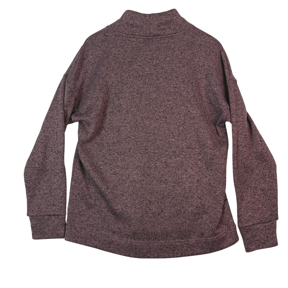 RBX Women's Mock Neck Long Sleeve Heathered Pullover Top L/G Mauve - Picture 2 of 10